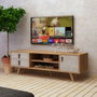 Hanah Home Mueble de TV Seva Roble y Blanco